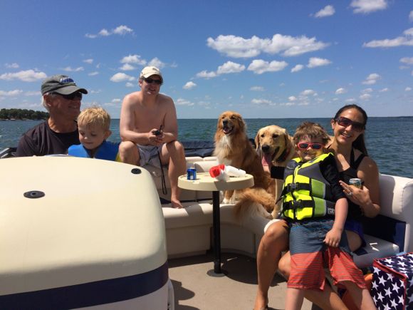 2016 July3_DeanRylanSethNalaChaseKalebHeidi_Pontoon